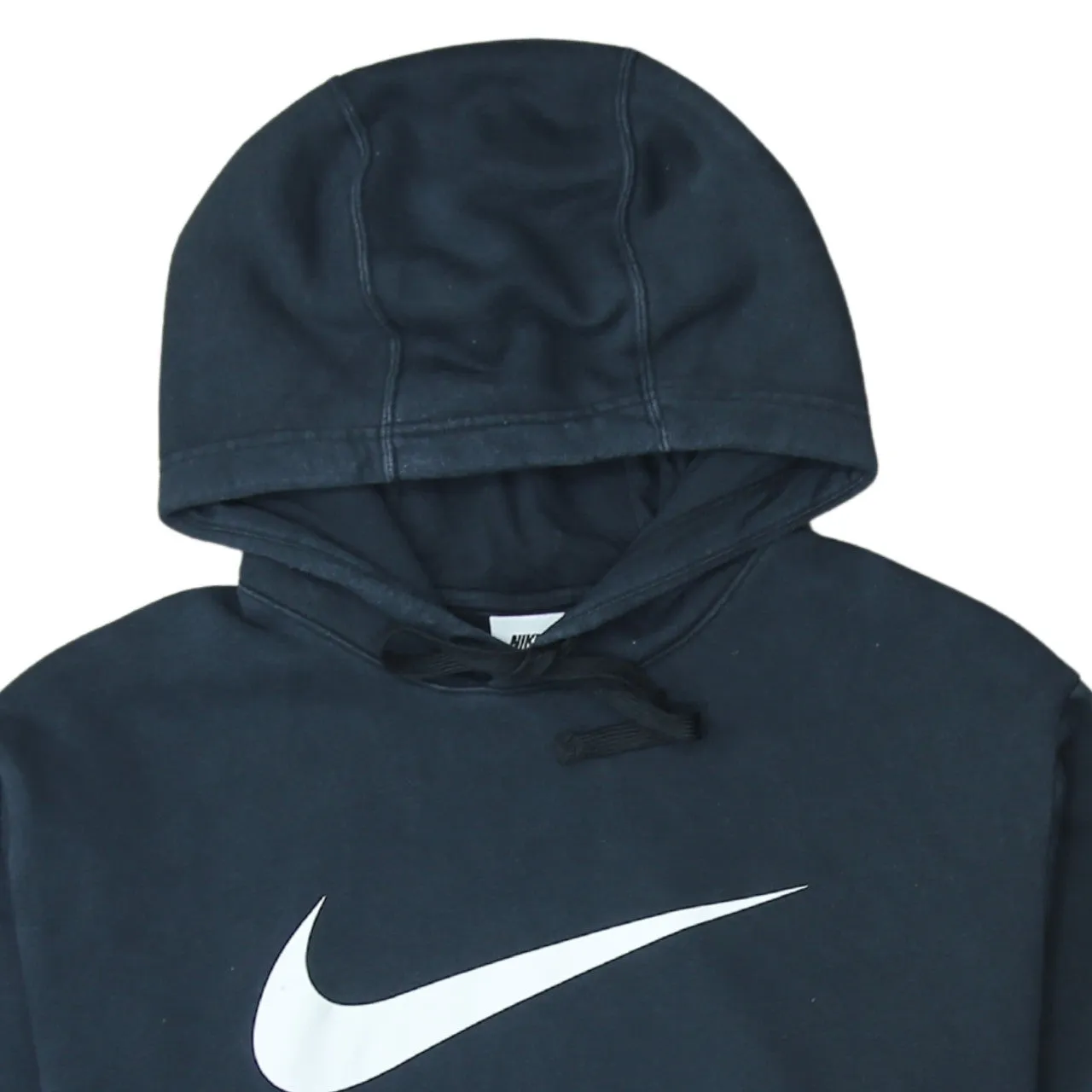 Nike 90's Center Middle Swoosh Pullover Hoodie Large Black sold by Vintage Club product image thumbnail 3