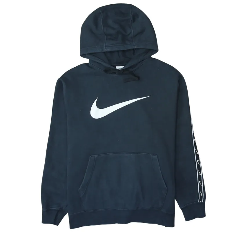 Nike 90's Center Middle Swoosh Pullover Hoodie Large Black sold by Vintage Club