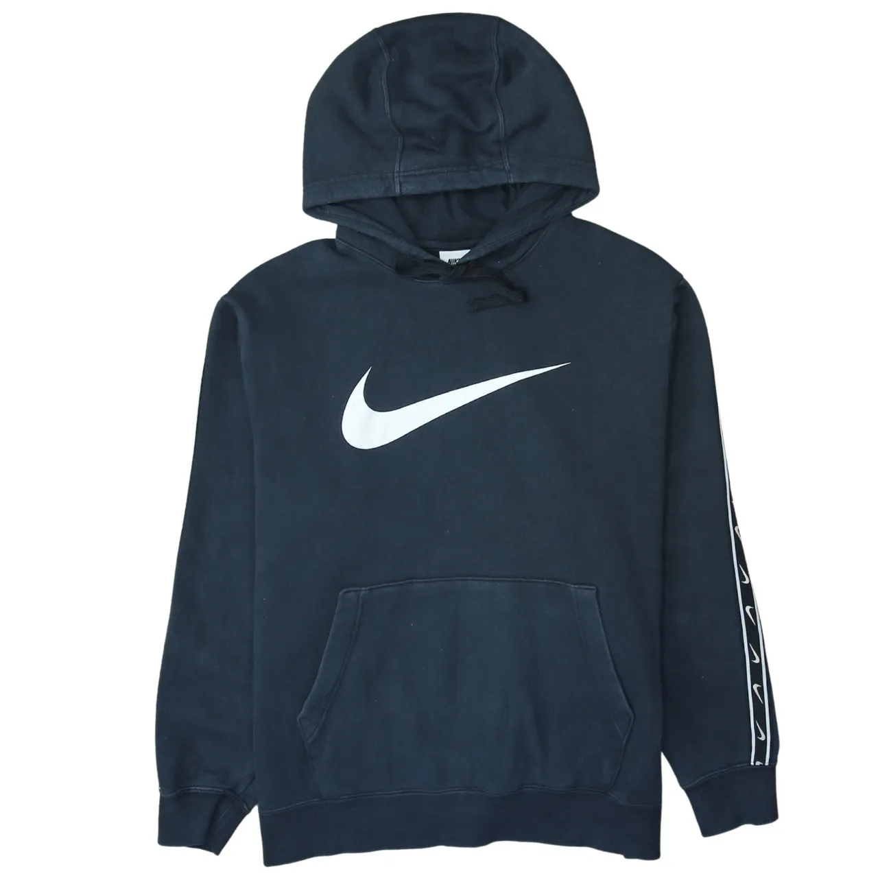 Nike 90's Center Middle Swoosh Pullover Hoodie Large Black sold by Vintage Club