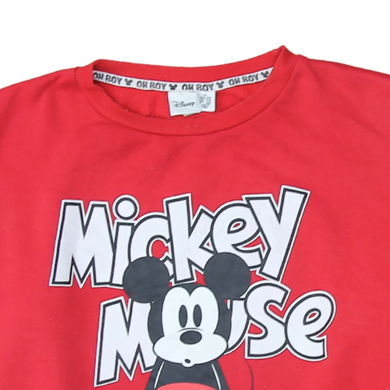 Disney 90's Mickey Mouse Crew Neck Sweatshirt XLarge Red sold by Vintage Club product image thumbnail 3