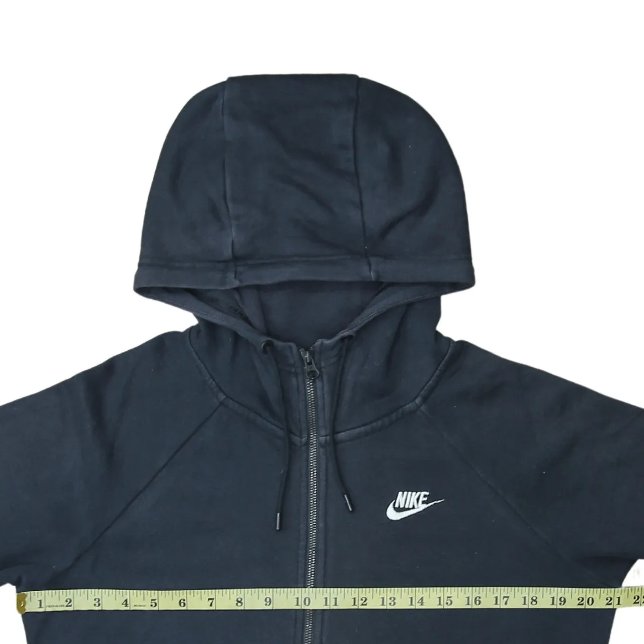 Nike 90's Swoosh Full Zip Up Hoodie Small Black sold by Vintage Club product image thumbnail 5