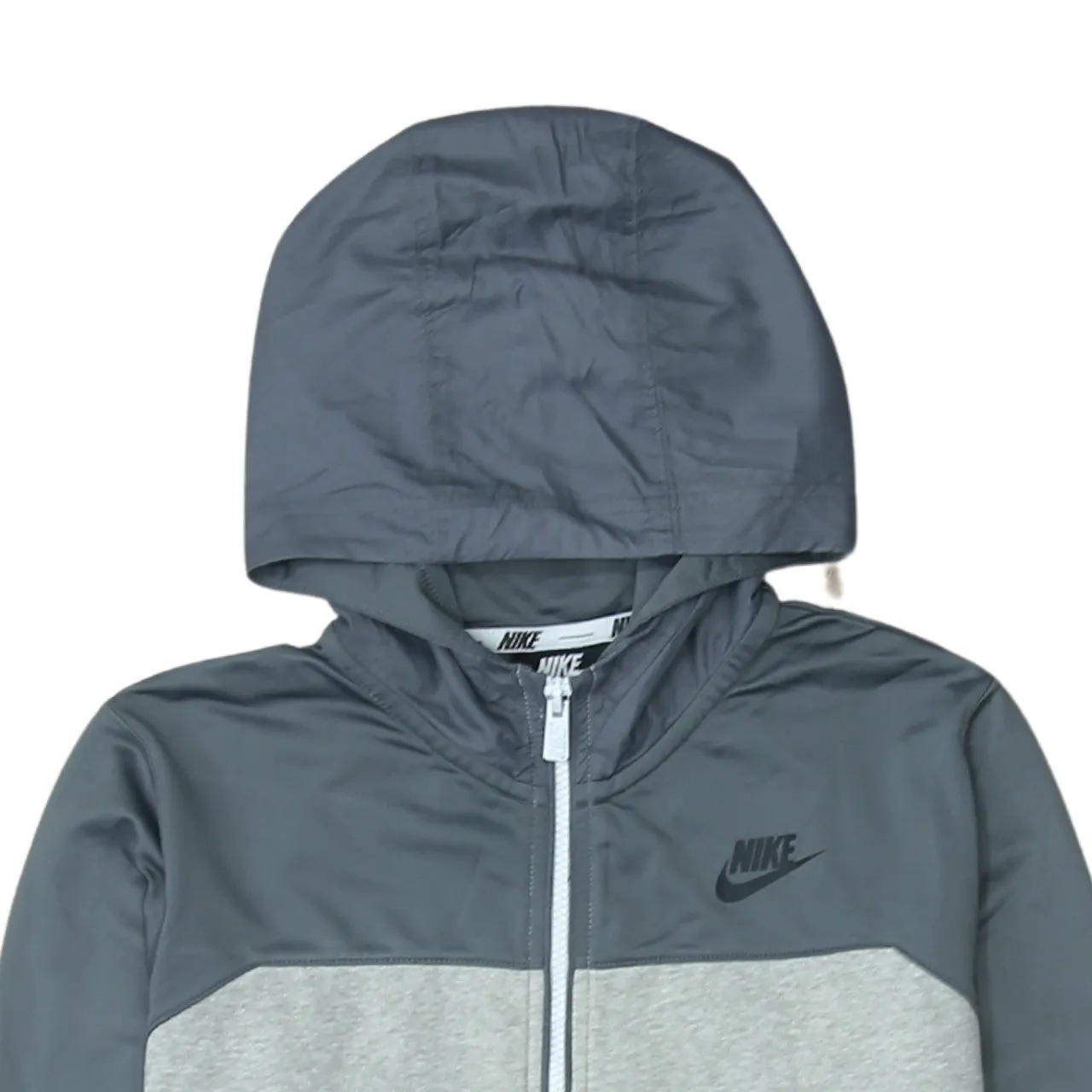 Nike 90's Swoosh Full Zip Up Hoodie XLarge Grey sold by Vintage Club product image thumbnail 3
