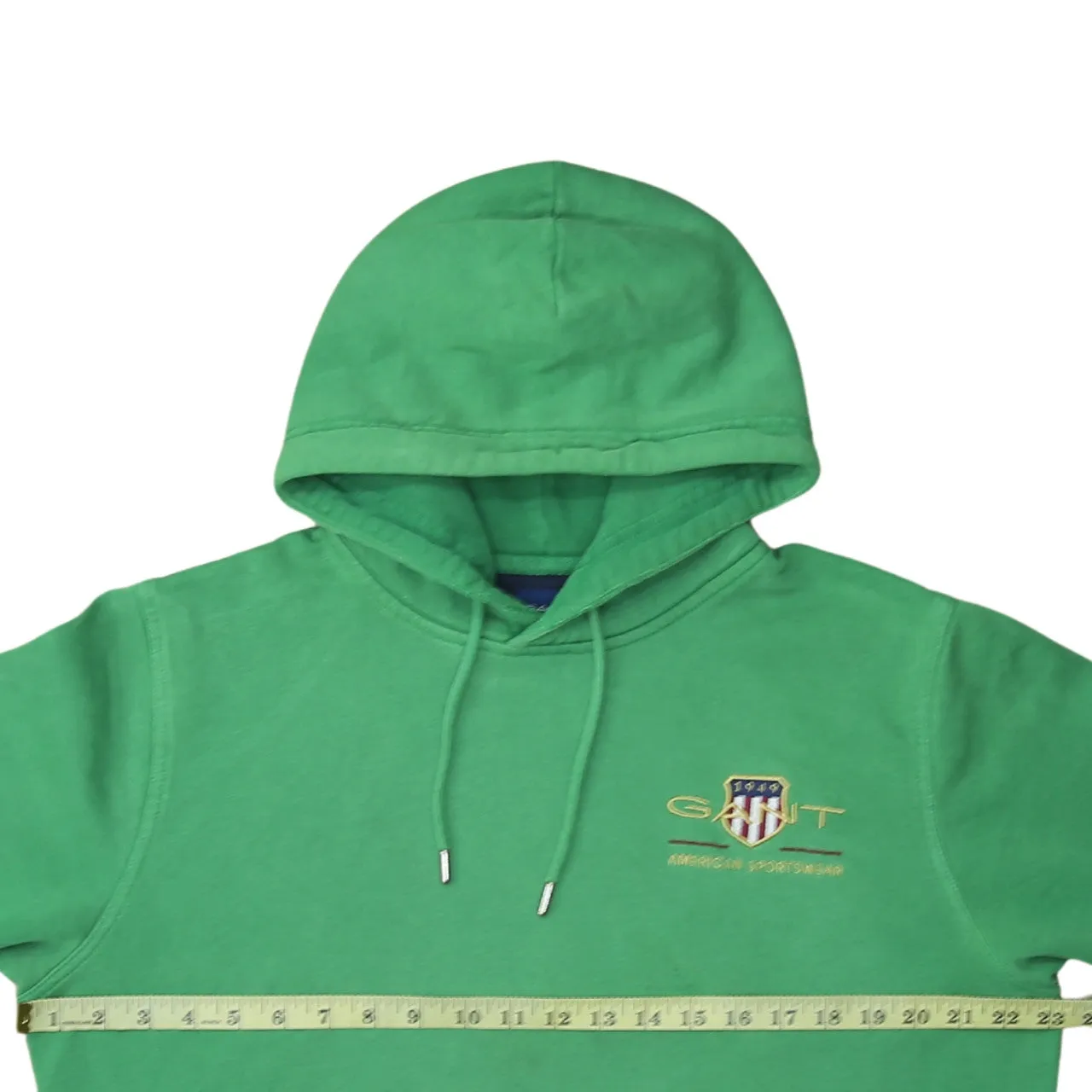 GANT Green Hoodie Women’s Large Embroidered Chest Logo Front Pocket Pullover Sweatshirt sold by Vintage Club product image thumbnail 5