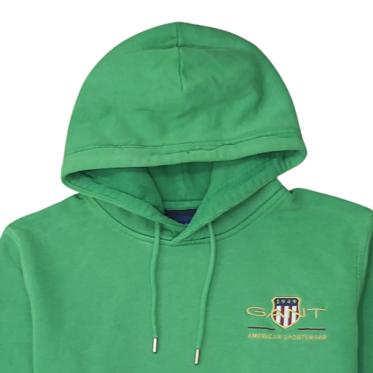 GANT Green Hoodie Women’s Large Embroidered Chest Logo Front Pocket Pullover Sweatshirt sold by Vintage Club product image thumbnail 3