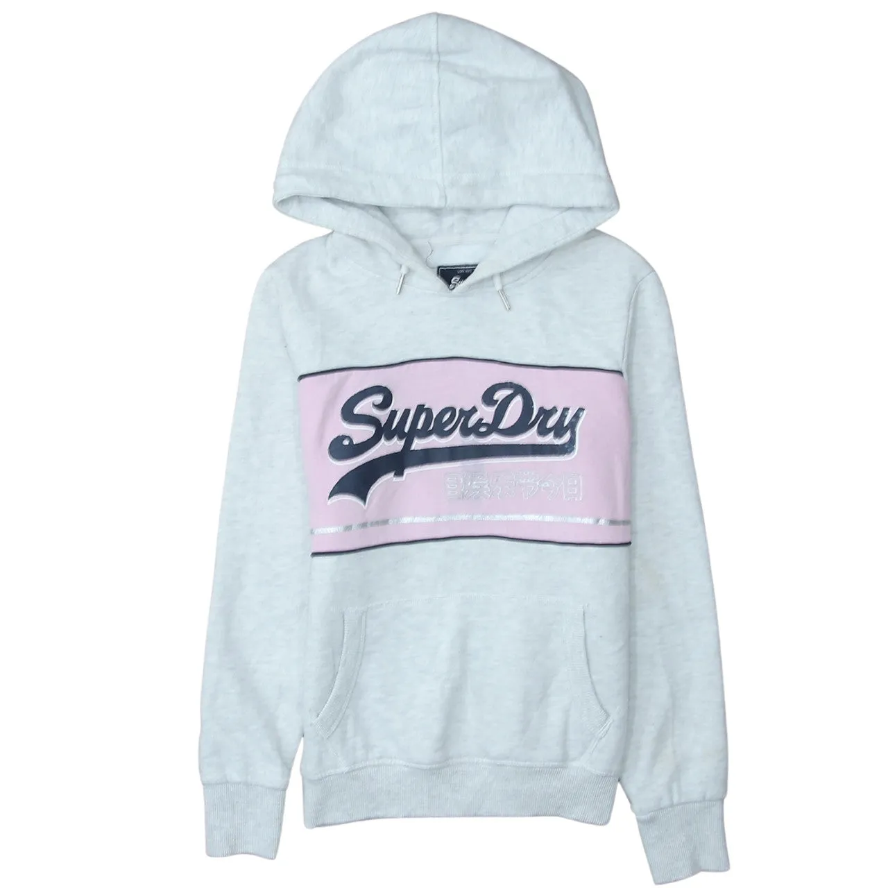 Super Dry 90's Spellout Pullover Hoodie Small Beige Cream sold by Vintage Club