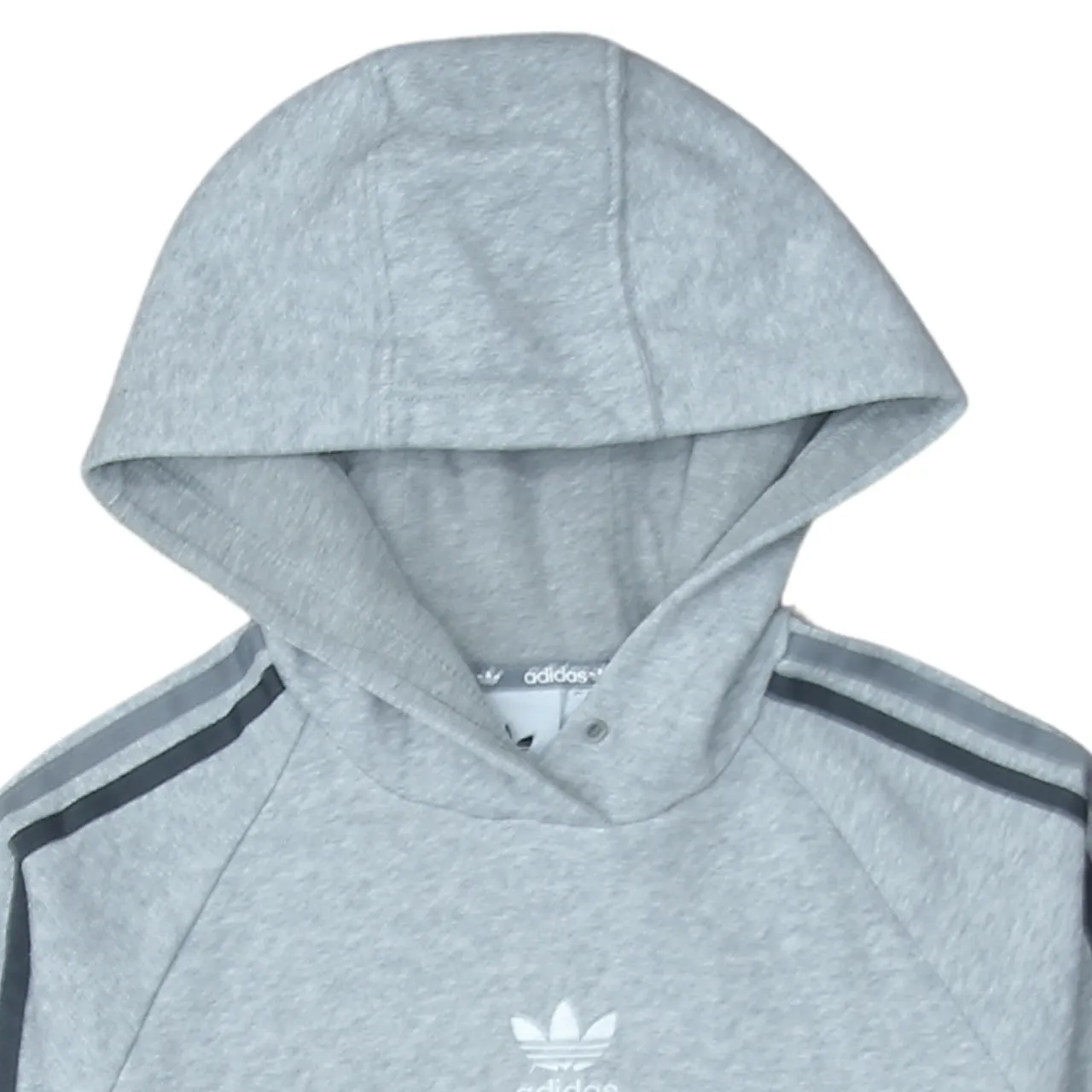 Adidas 90's Striped Sleeve Pullover Hoodie Small Grey sold by Vintage Club product image thumbnail 3