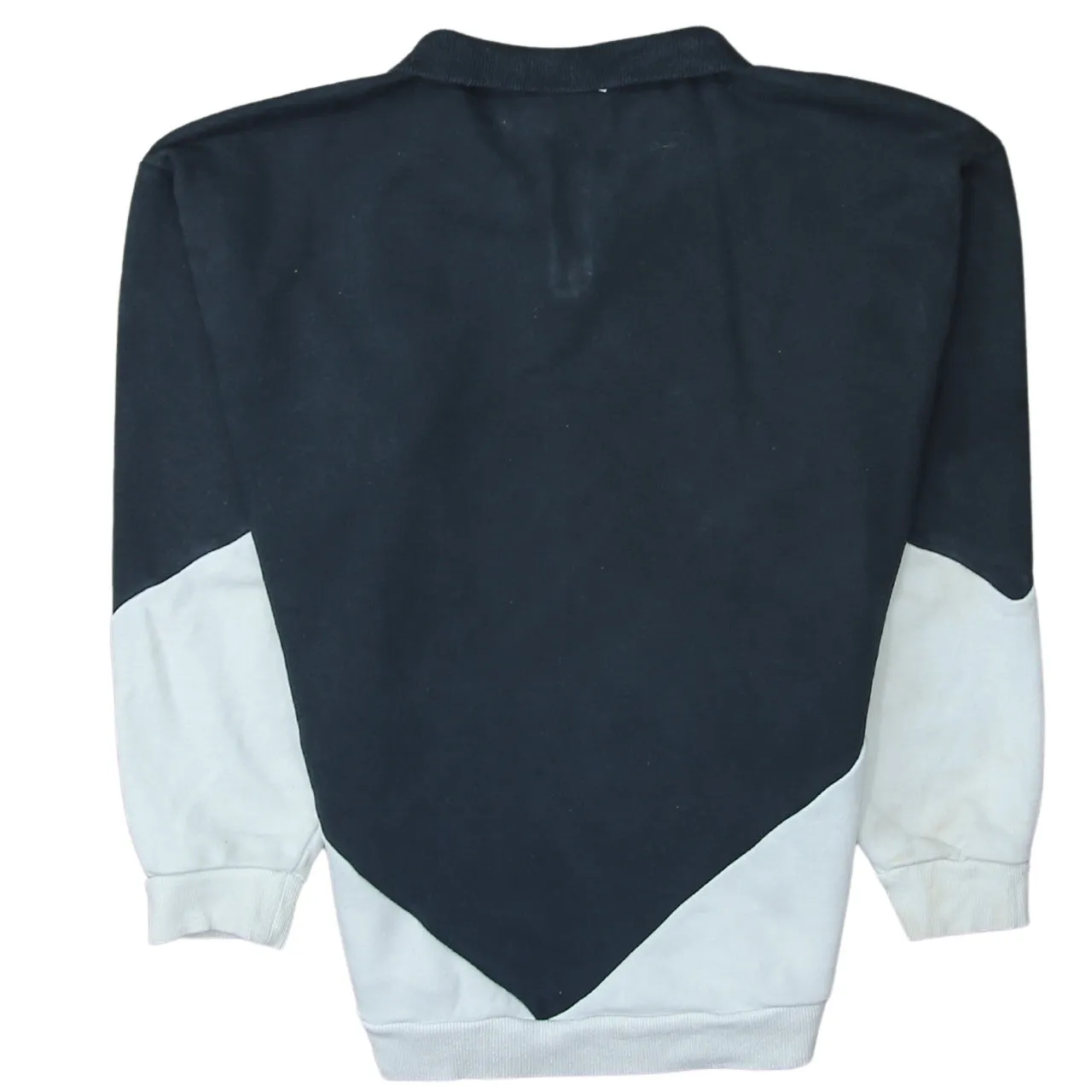 Adidas Black White Sweatshirt Women’s Small Half Zip Trefoil Logo Colour Block Pullover Top sold by Vintage Club product image thumbnail 2