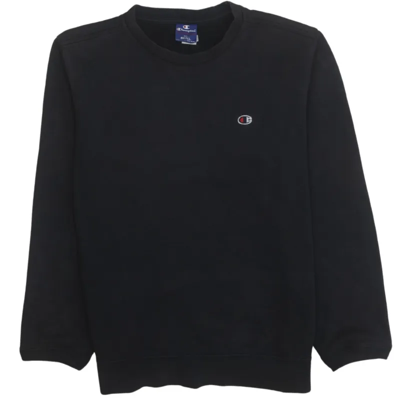 Champion 90's Lightweight Crew Neck Sweatshirt Small Black made by Champion
