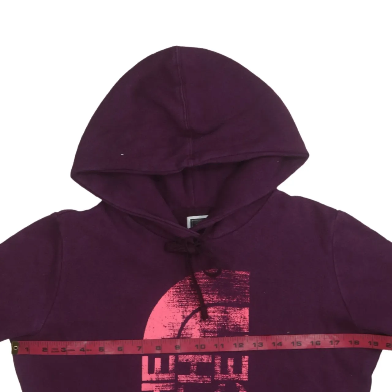 The North Face Purple Hoodie Women’s Small Printed Logo Front Pocket Pullover Sweatshirt sold by Vintage Club product image thumbnail 5