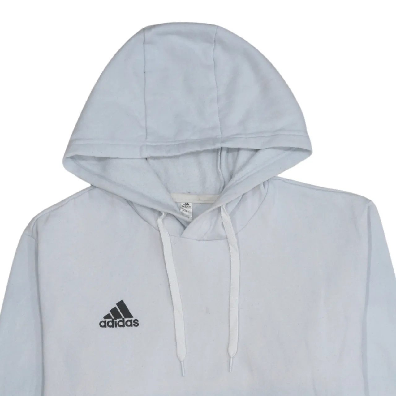Adidas 90's Drawstring Pockets Pullover Hoodie Large White sold by Vintage Club product image thumbnail 3