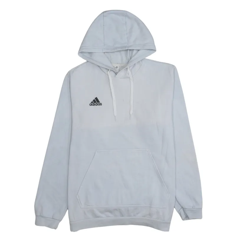 Adidas 90's Drawstring Pockets Pullover Hoodie Large White sold by Vintage Club
