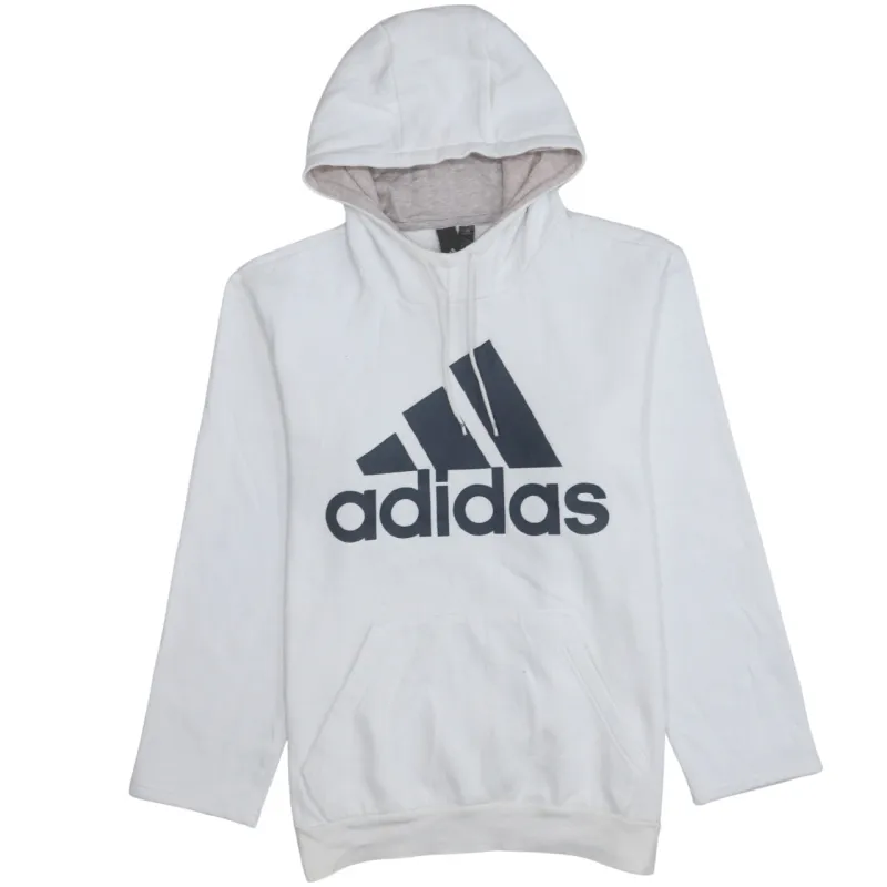 Adidas 90's Spellout Pullover Hoodie Small  White sold by Vintage Club