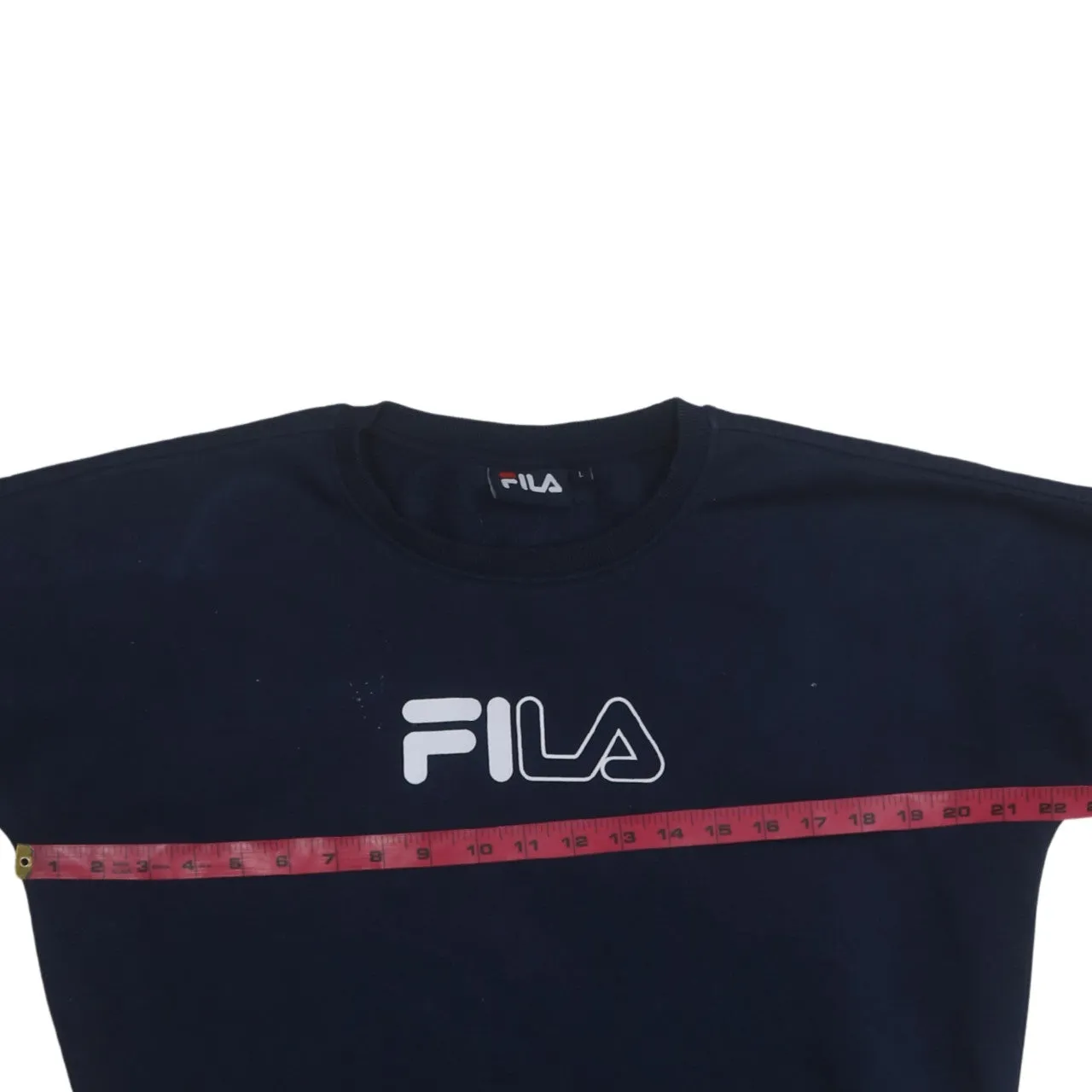 Fila 90's Spellout Crew Neck Sweatshirt Large Navy Blue sold by Vintage Club product image thumbnail 5