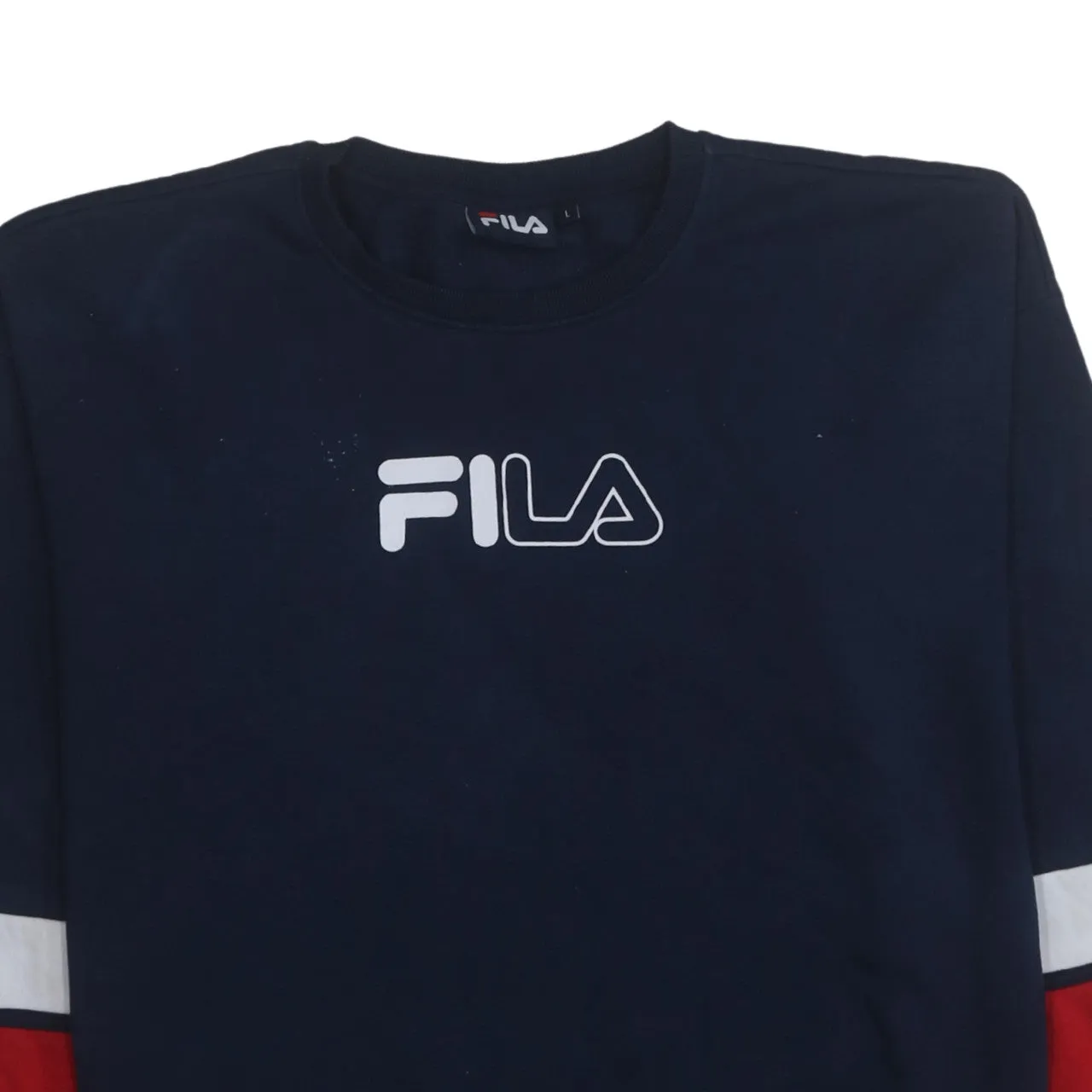 Fila 90's Spellout Crew Neck Sweatshirt Large Navy Blue sold by Vintage Club product image thumbnail 3
