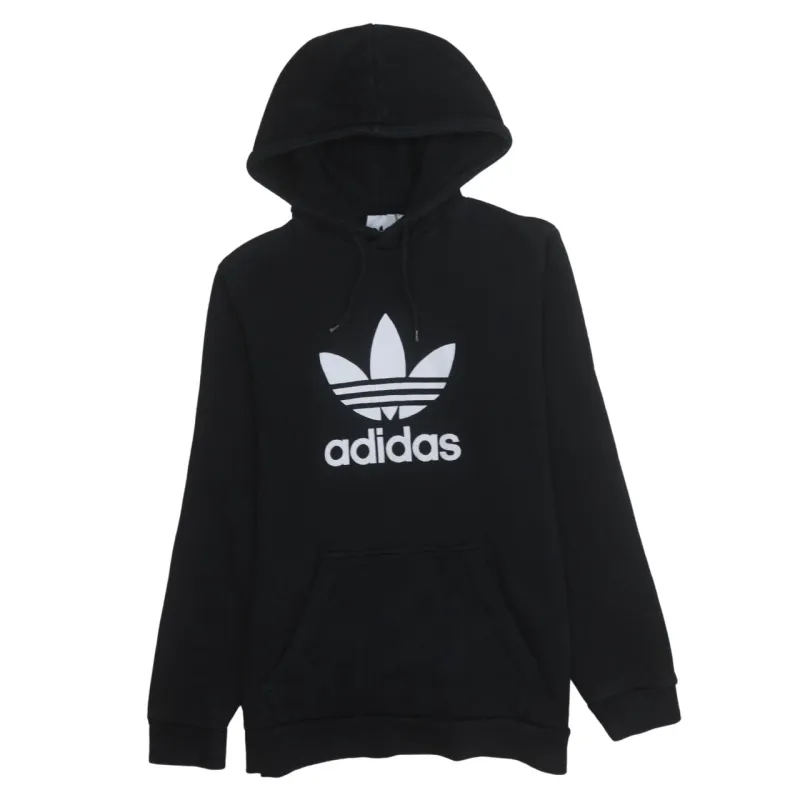 Adidas 90's Spellout Pullover Hoodie Medium Black sold by Vintage Club