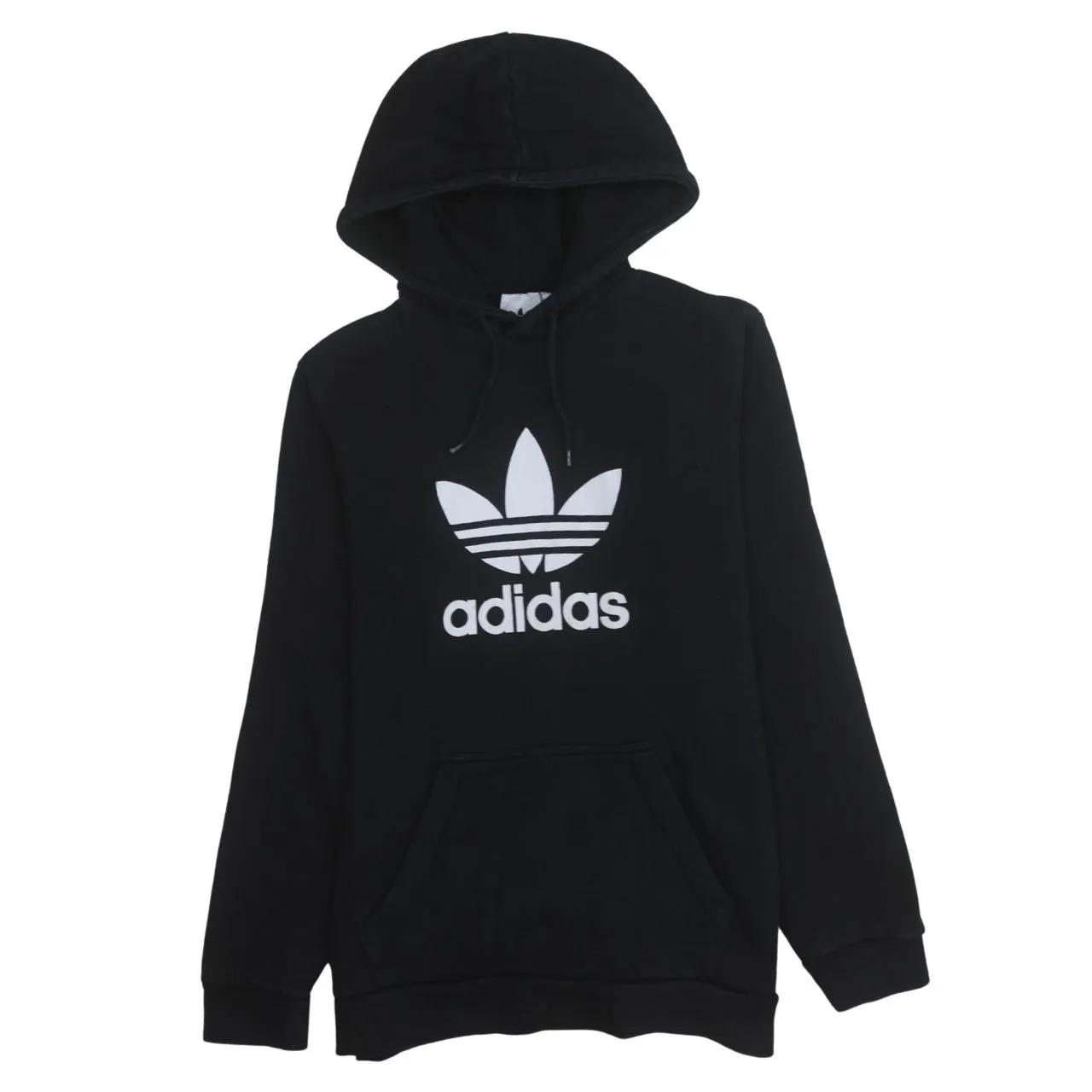 Adidas 90's Spellout Pullover Hoodie Medium Black sold by Vintage Club