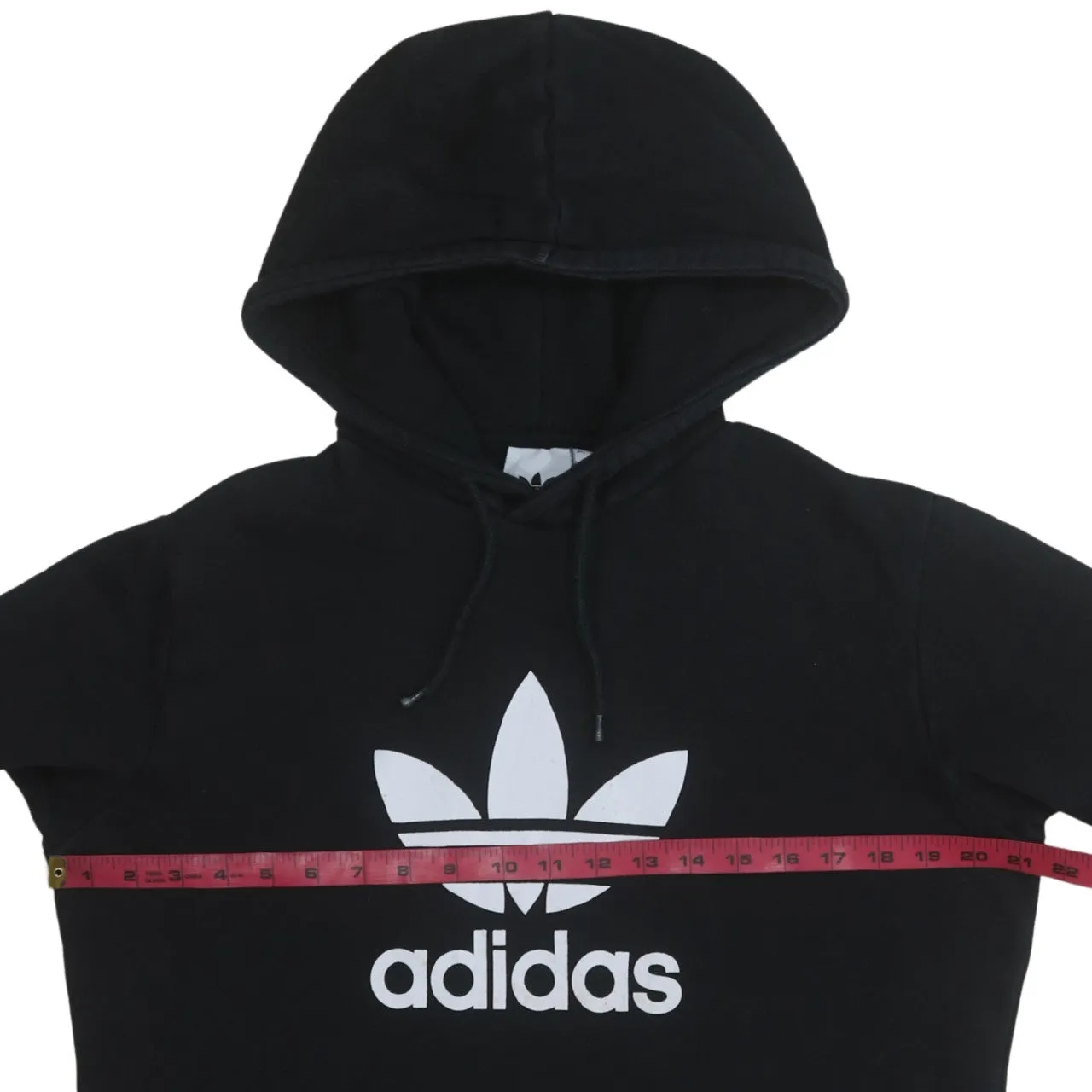 Adidas 90's Spellout Pullover Hoodie Medium Black sold by Vintage Club product image thumbnail 5