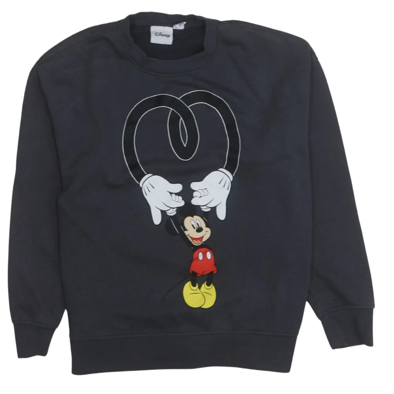 Disney 90's Mickey Mouse Crew Neck Sweatshirt Small Black sold by Vintage Club