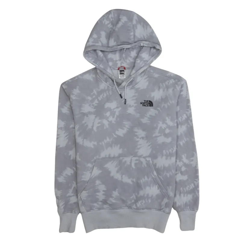 The North Face Grey Tie Dye Hoodie Women’s Large Printed Logos Fleece Pullover Sweatshirt made by The North Face
