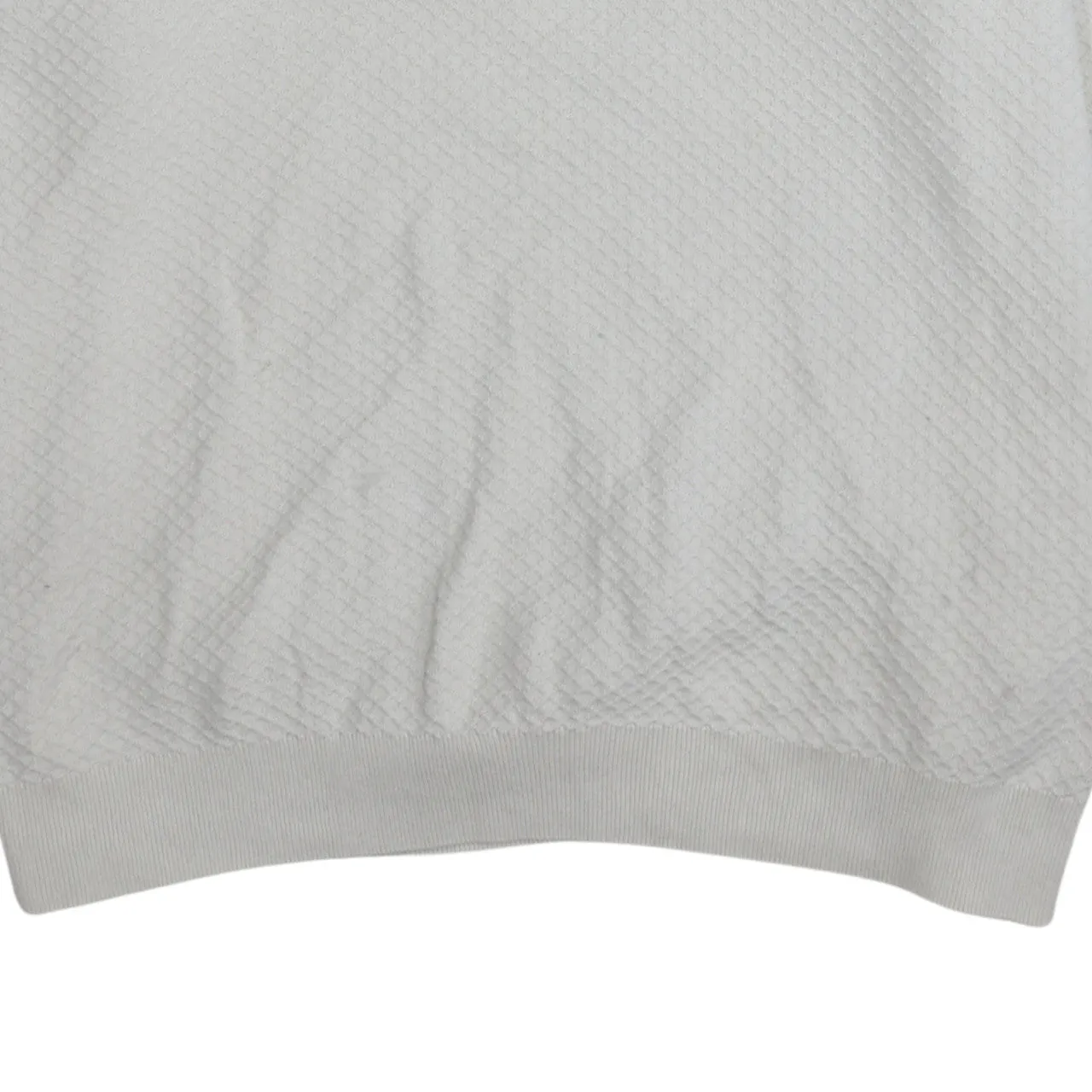 GANT Cream Quarter Zip Sweatshirt Women's 4XL Textured Knit Embroidered Logo Pullover sold by Vintage Club product image thumbnail 4