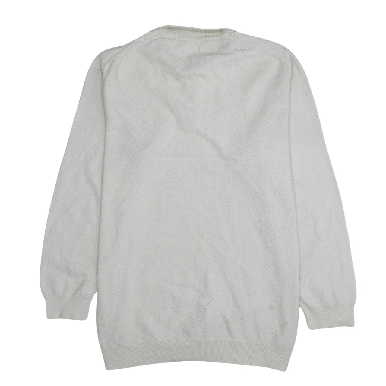 GANT Cream Quarter Zip Sweatshirt Women's 4XL Textured Knit Embroidered Logo Pullover sold by Vintage Club product image thumbnail 2