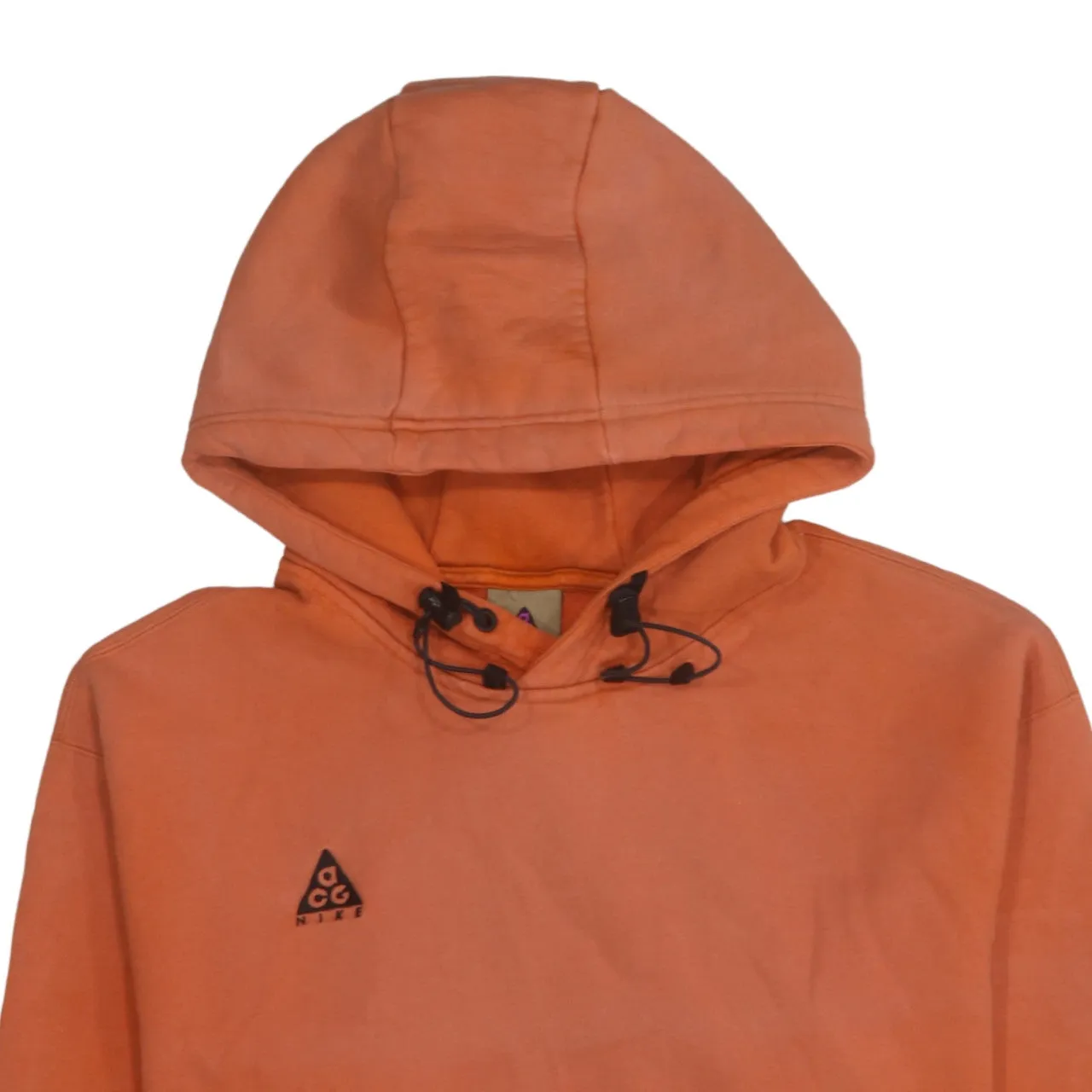 Nike 90's Drawstring Pockets Pullover Hoodie Medium Orange sold by Vintage Club product image thumbnail 3