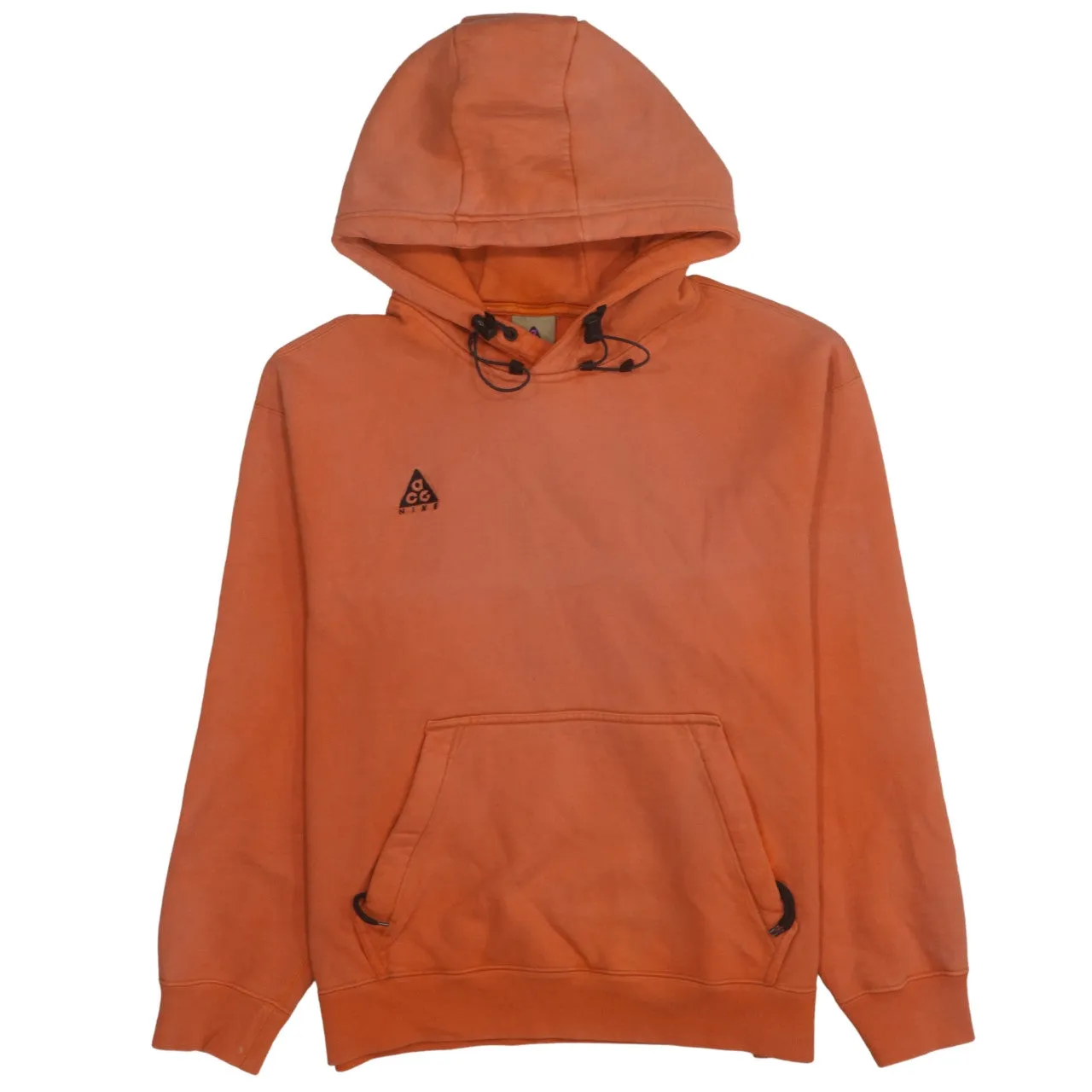 Nike 90's Drawstring Pockets Pullover Hoodie Medium Orange sold by Vintage Club