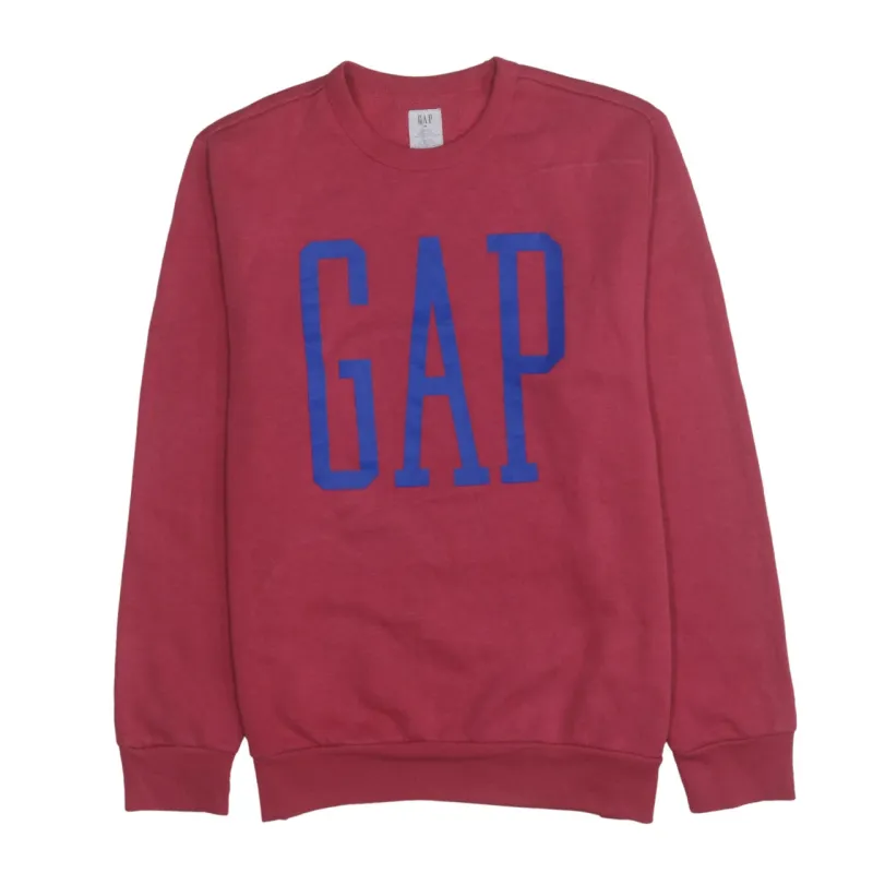 Gap 90's Spellout Crew Neck Sweatshirt Medium Red made by GAP