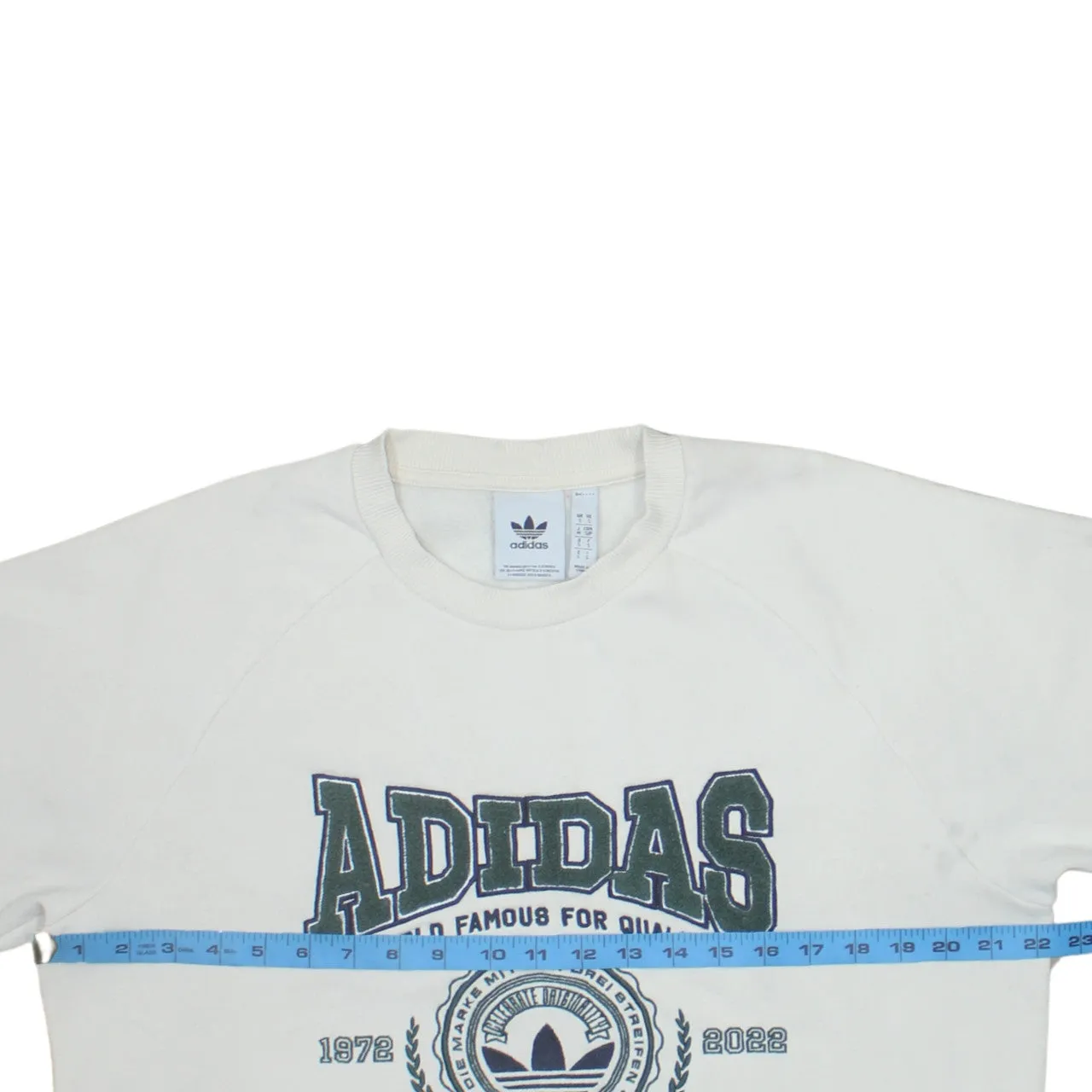 Adidas 90's Spellout Crew Neck Sweatshirt Small Beige Cream sold by Vintage Club product image thumbnail 5