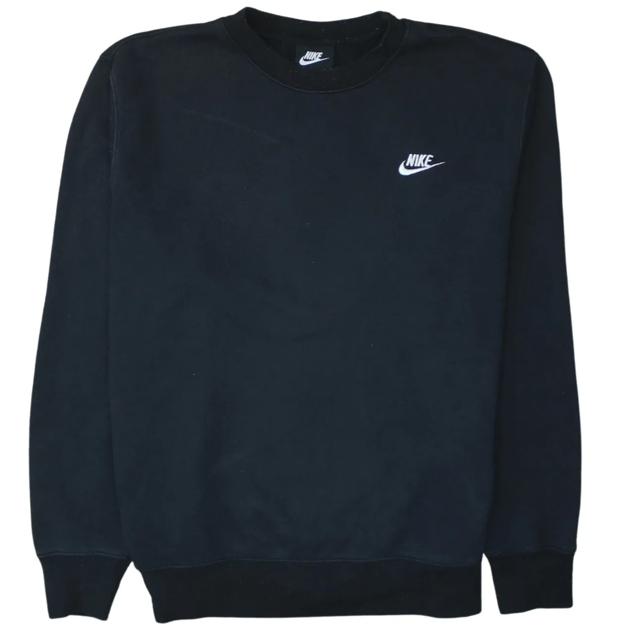 Nike 90's Swoosh Crew Neck Sweatshirt Large Black sold by Vintage Club