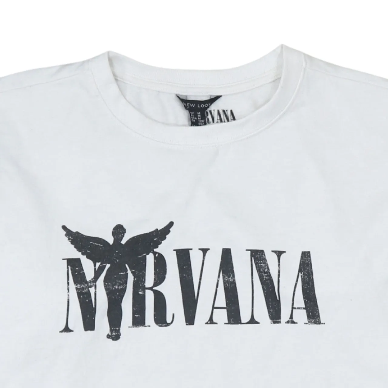 Zara 90's Nirvana Crew Neck Sweatshirt Medium White sold by Vintage Club product image thumbnail 3
