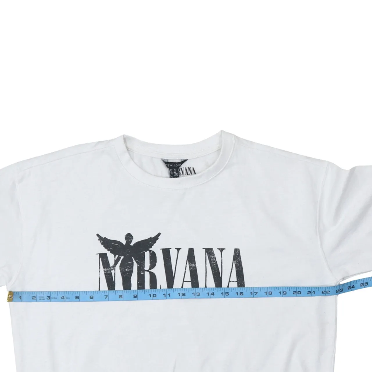 Zara 90's Nirvana Crew Neck Sweatshirt Medium White sold by Vintage Club product image thumbnail 5