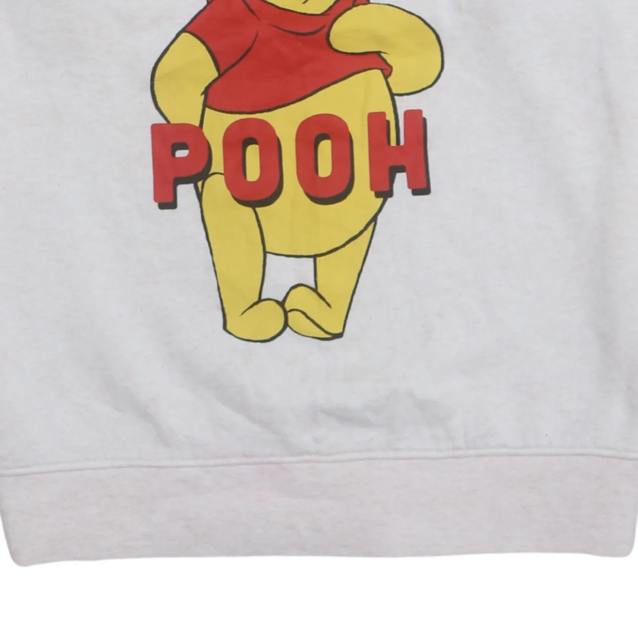 Retro Beige Cream Sweatshirt Men's Small Winnie The Pooh Printed Graphic Pullover Jumper sold by Vintage Club product image thumbnail 4