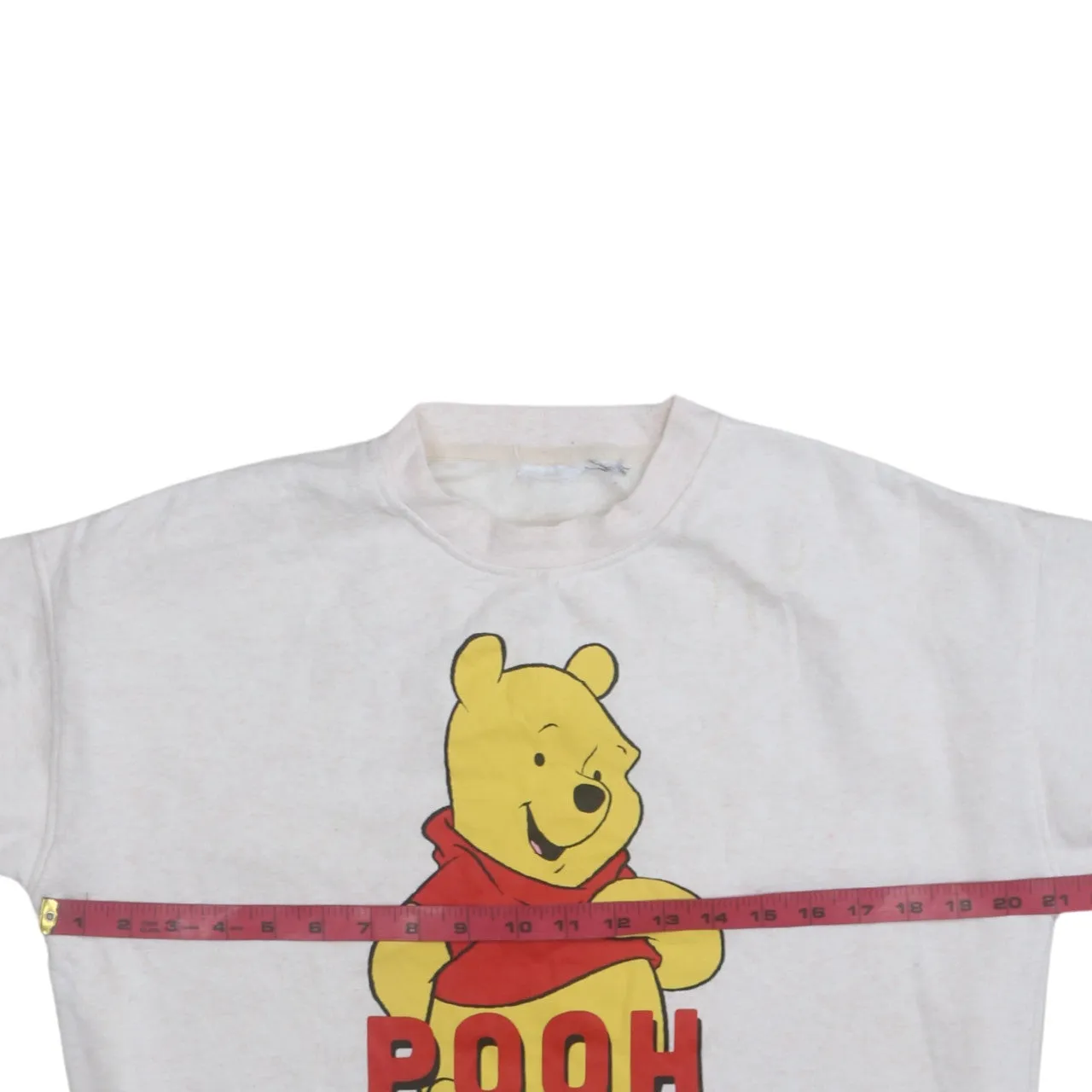 Retro Beige Cream Sweatshirt Men's Small Winnie The Pooh Printed Graphic Pullover Jumper sold by Vintage Club product image thumbnail 5