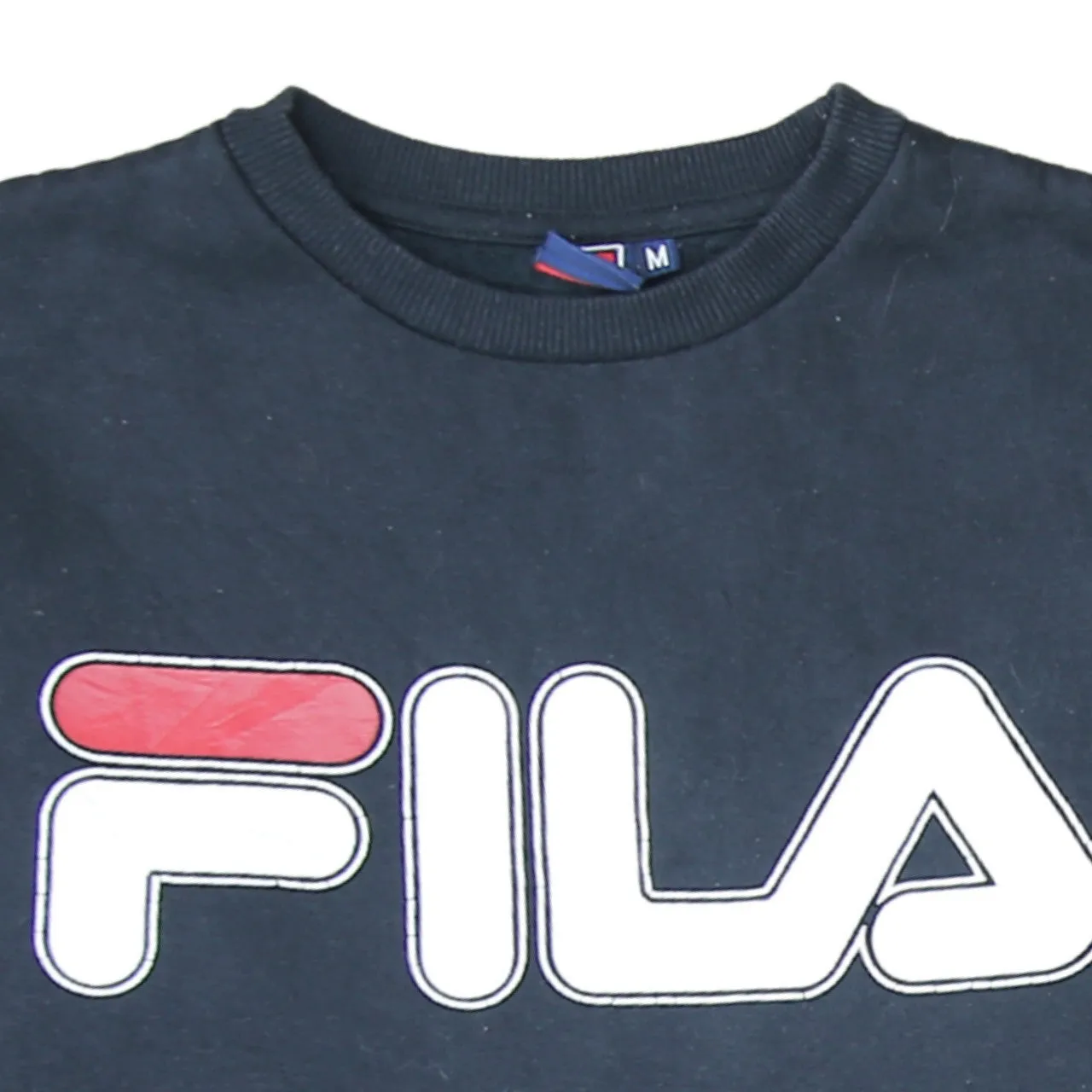 Fila 90's Spellout Crew Neck Sweatshirt Medium Navy Blue sold by Vintage Club product image thumbnail 3