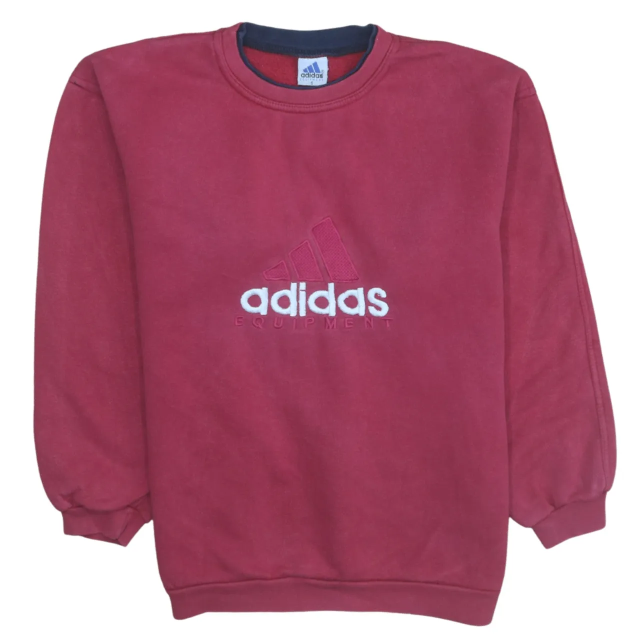 Adidas 90's Spellout Crew Neck Sweatshirt Small Red sold by Vintage Club