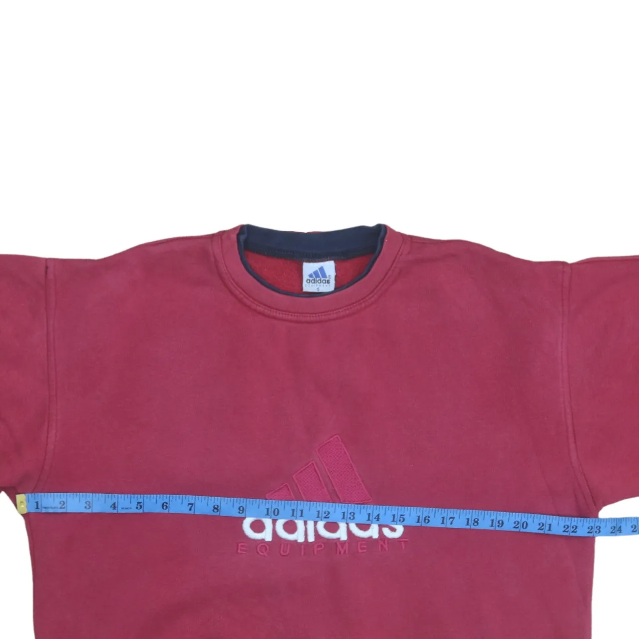Adidas 90's Spellout Crew Neck Sweatshirt Small Red sold by Vintage Club product image thumbnail 5