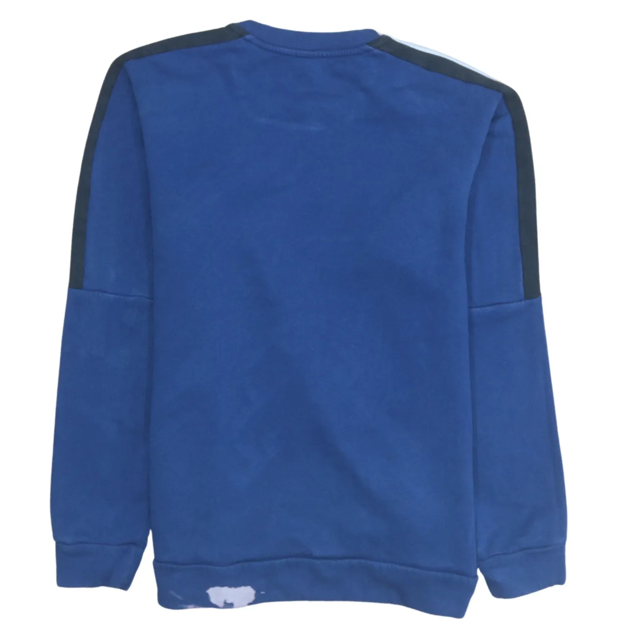 Adidas 90's Striped Sleeve Crew Neck Sweatshirt Small Blue sold by Vintage Club product image thumbnail 2