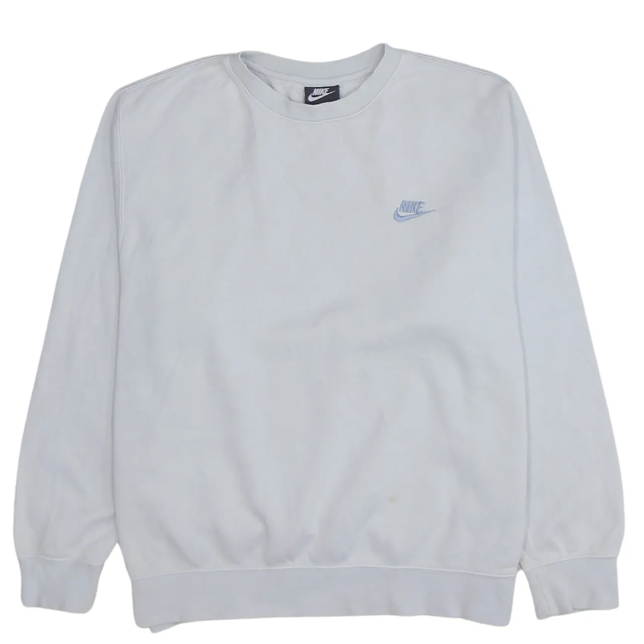Nike 90's Swoosh Crew Neck Sweatshirt Large White sold by Vintage Club