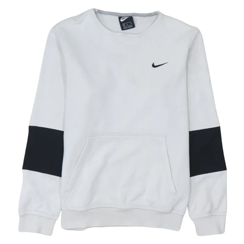 Nike 90's Swoosh Crew Neck Sweatshirt Medium White sold by Vintage Club