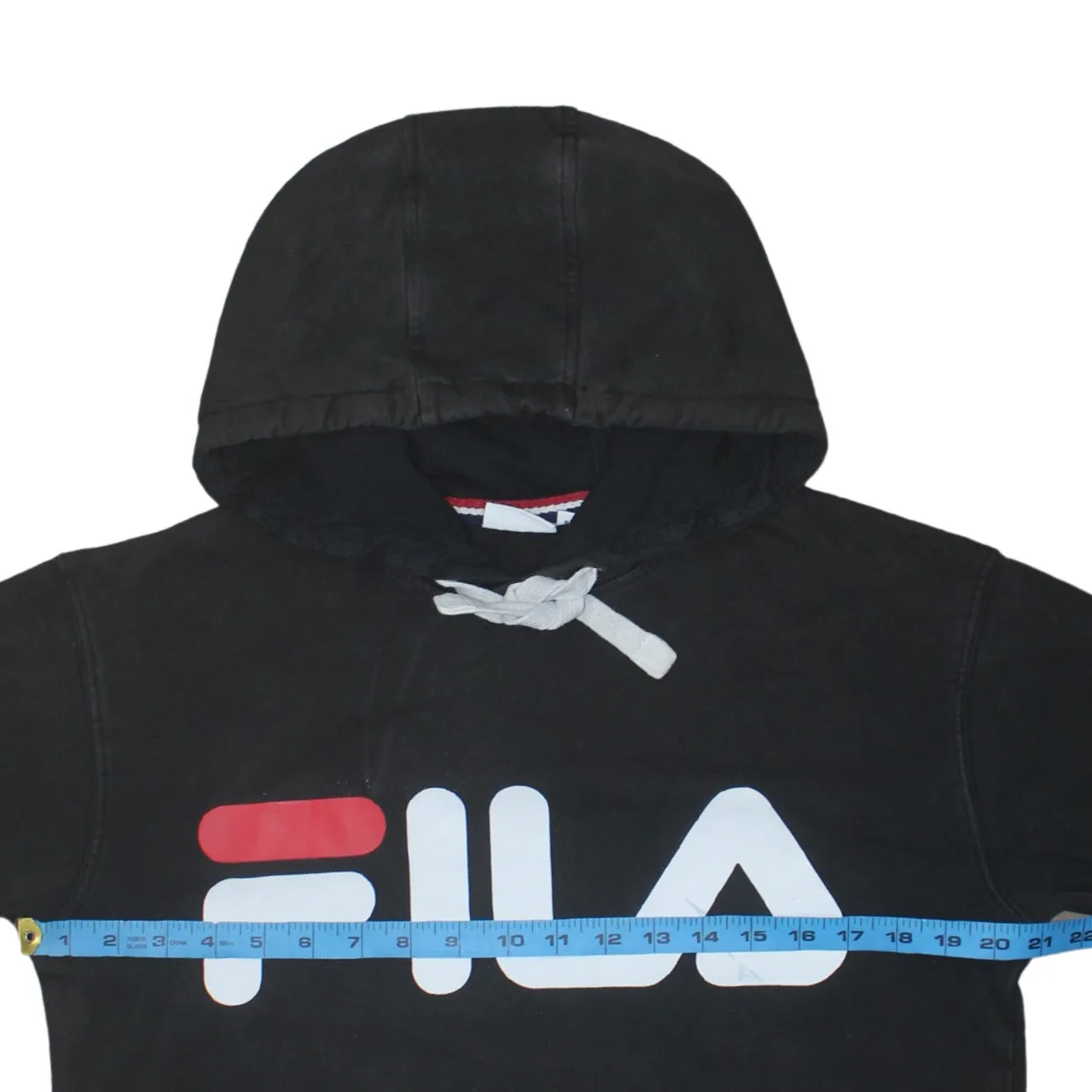 Fila 90's Spellout Pullover Hoodie Small Black sold by Vintage Club product image thumbnail 5