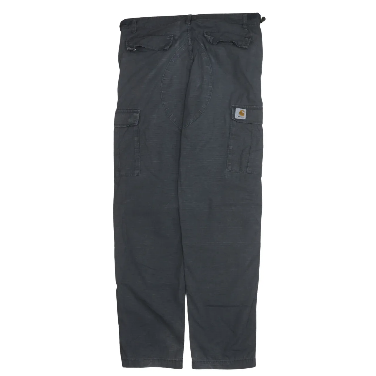 Carhartt 90's Drawstring Pockets Straight Leg Baggy Trousers / Pants 31 Grey sold by Vintage Club