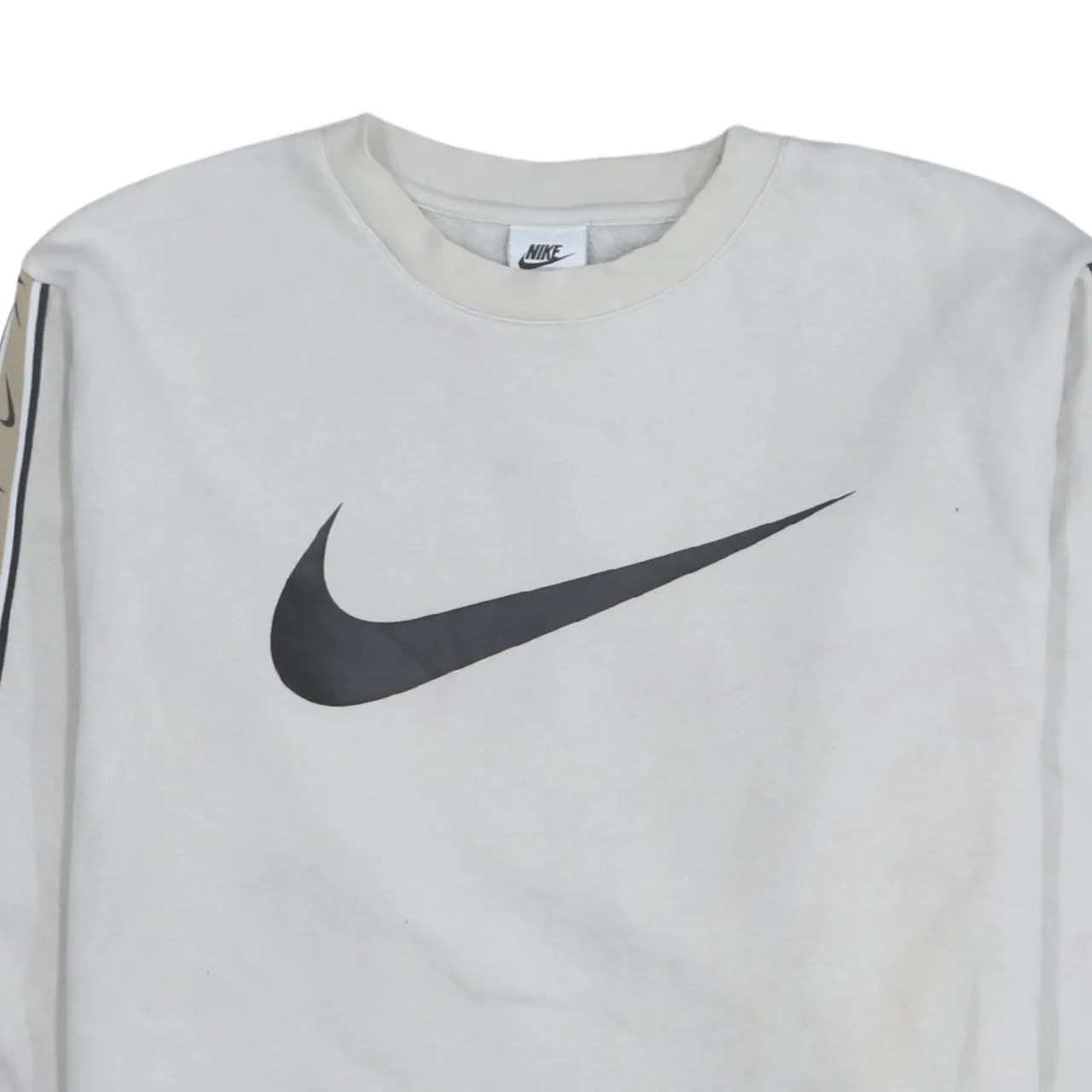 Nike 90's Center Middle Swoosh Crew Neck Sweatshirt Small Beige Cream sold by Vintage Club product image thumbnail 3