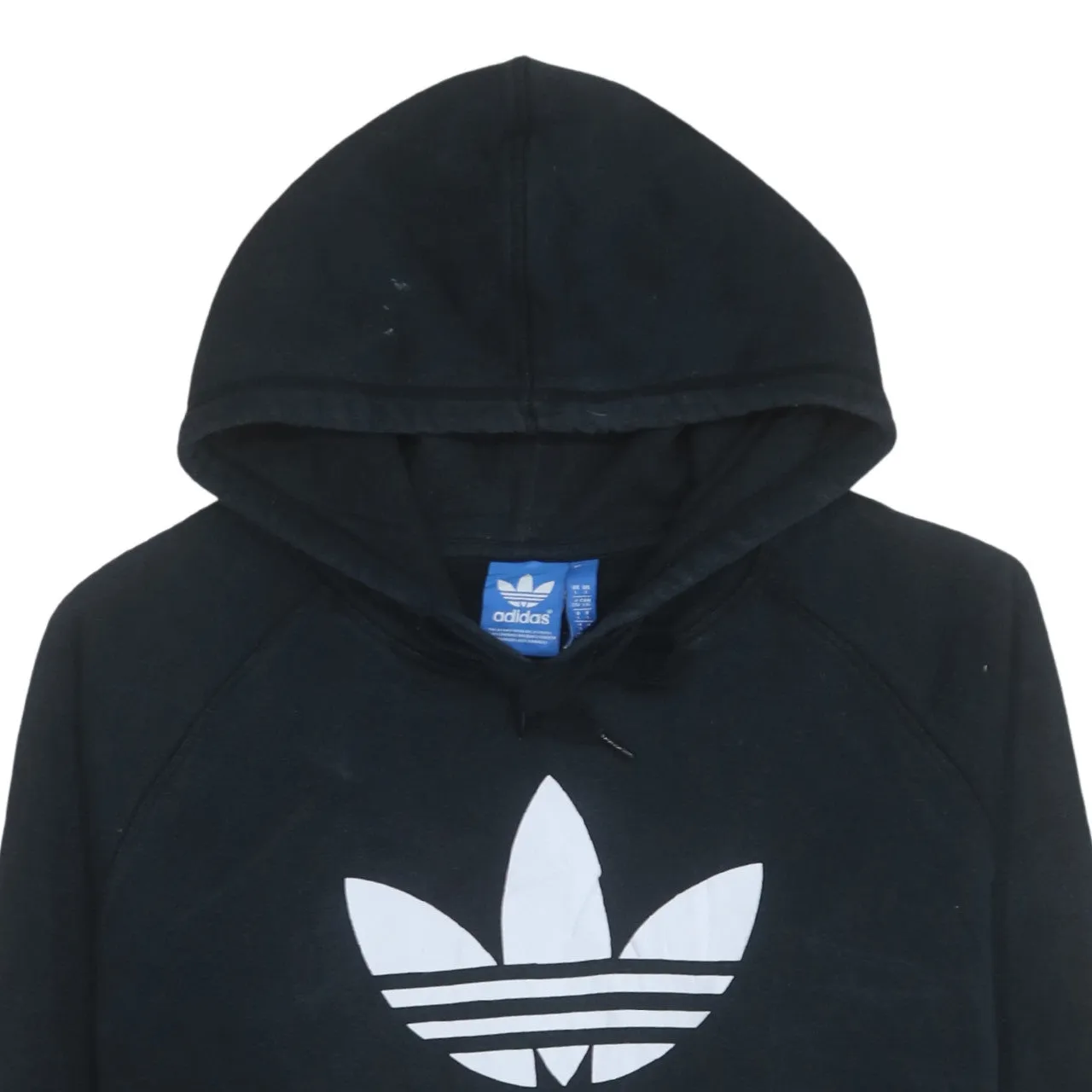 Adidas 90's Spellout Pullover Hoodie Large Black sold by Vintage Club product image thumbnail 3