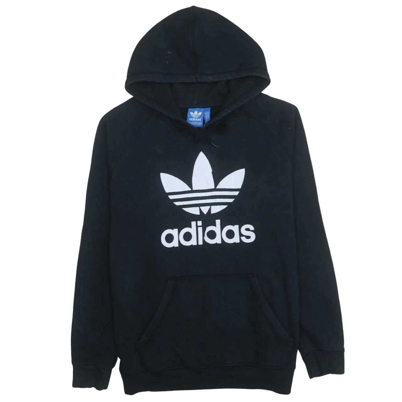 Adidas 90's Spellout Pullover Hoodie Large Black sold by Vintage Club
