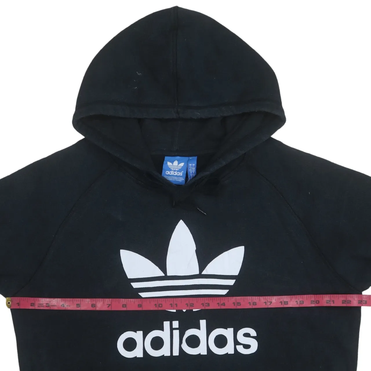 Adidas 90's Spellout Pullover Hoodie Large Black sold by Vintage Club product image thumbnail 5