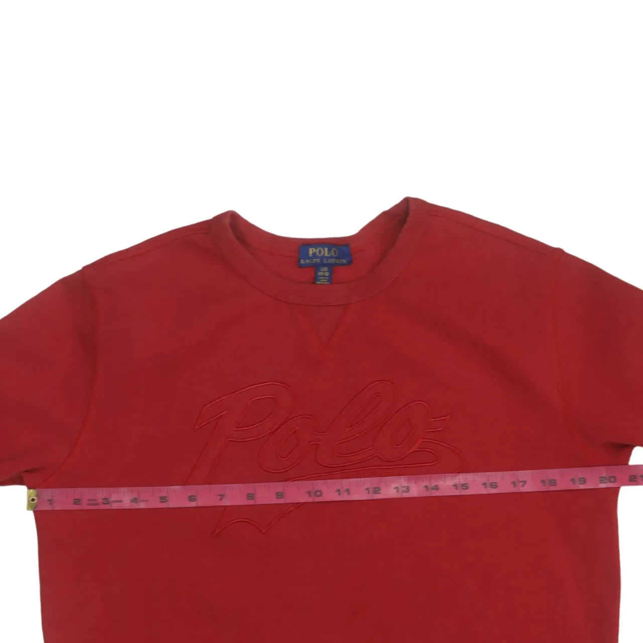 Polo Ralph Lauren 90's Spellout Crew Neck Sweatshirt Large Red sold by Vintage Club product image thumbnail 5