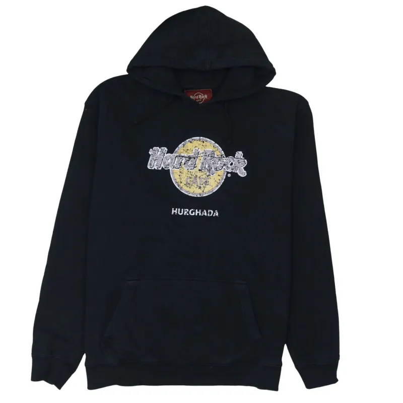 Hard Rock Cafe 90's Spellout Pullover Hoodie XXLarge (2XL) Black sold by Vintage Club