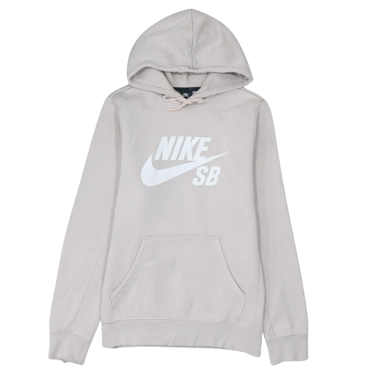 Nike 90's Center Middle Swoosh Pullover Hoodie Small Beige Cream sold by Vintage Club