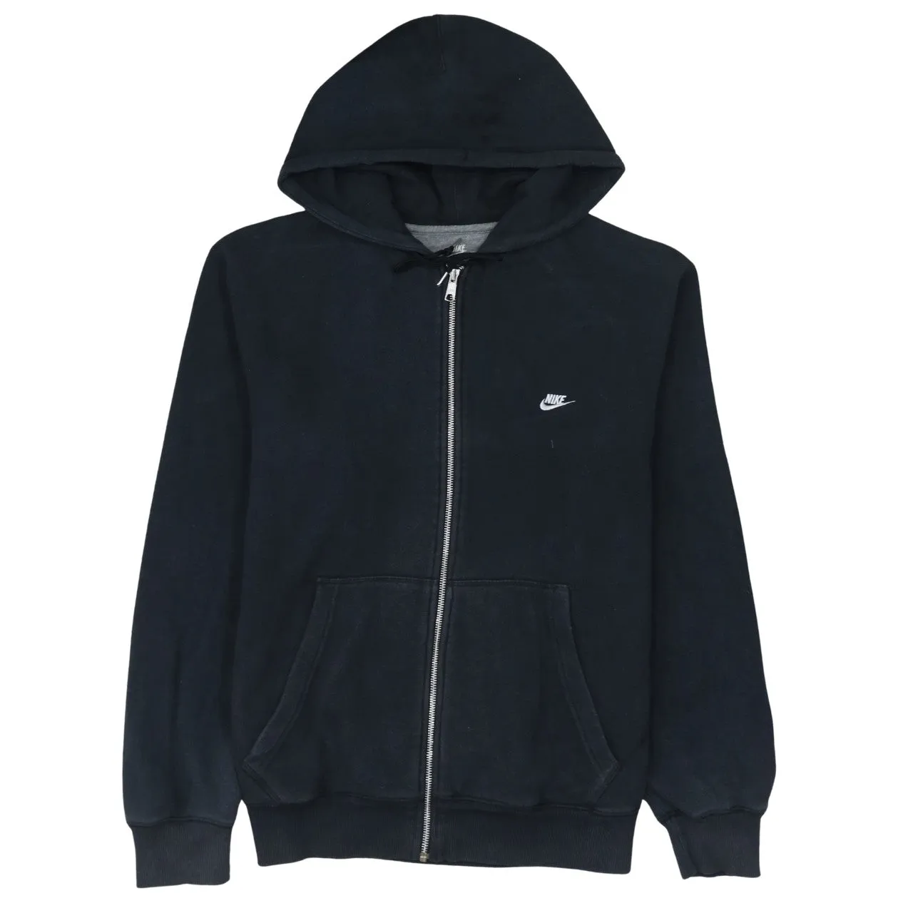 Nike 90's Swoosh Full Zip Up Hoodie Large Black sold by Vintage Club